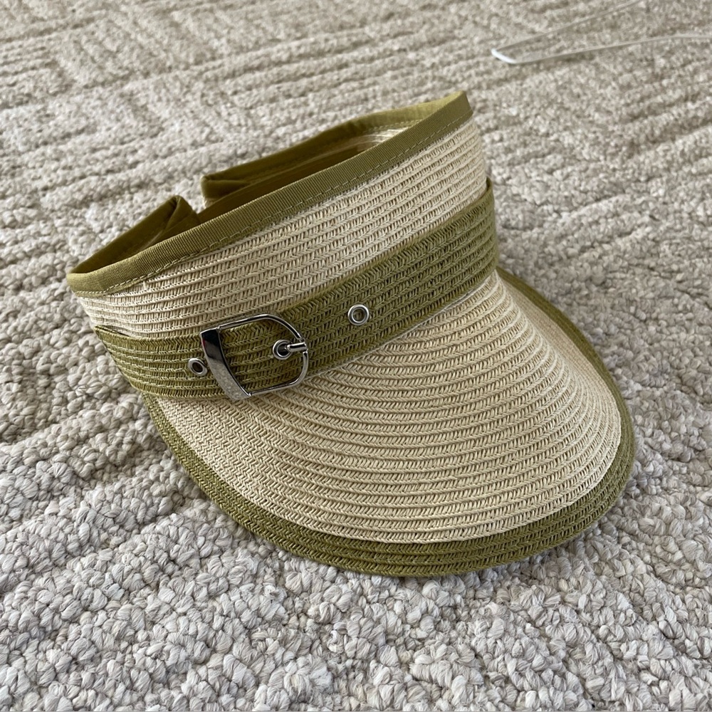 Karen Keith Hat Sun Visor Size Medium Adjustable Closure Spring Summer Casual